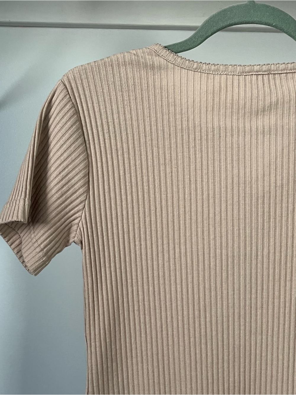 Vintage Huntington Ridge Ribbed Button-Front Tee Size S - Picture 9 of 10